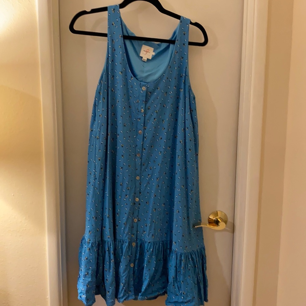 Blue maternity dress